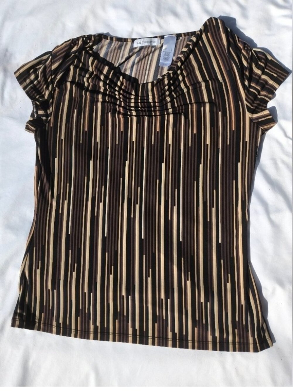 Brown Striped Blouse💛💙